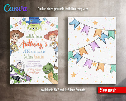 Toy Story Woody  customizable invitation template | Share or Print |  | SF817