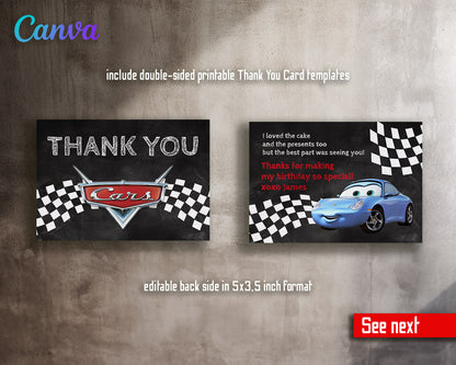 Cars Lightning McQueen customizable invitation template | Share or Print | boy | AE199