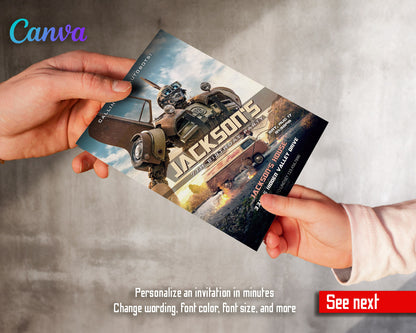 Transformers Rescue Bots  customizable invitation template | Share or Print | boy | JE740