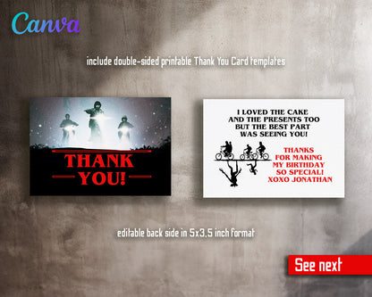 Stranger Things customizable invitation template | Share or Print |  | FR787