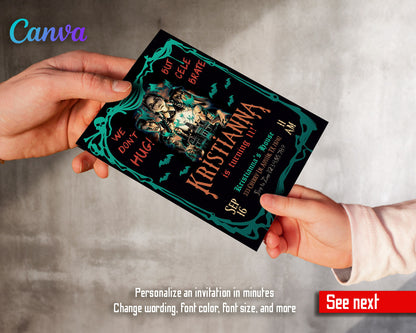 Wednesday Addams customizable invitation template | Share or Print | girl | WH523
