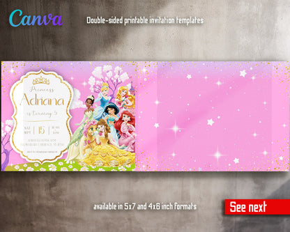 Disney Princess  customizable invitation template | Share or Print | girl | OG342
