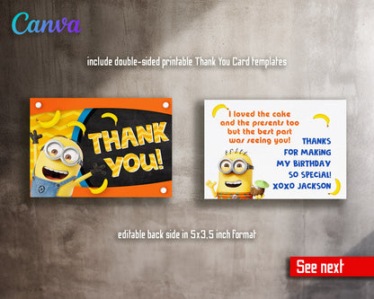 Minions Despicable Me customizable invitation template | Share or Print | | LY920