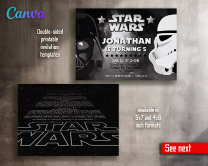 Star Wars Darth Vader  customizable invitation template | Share or Print | boy | GA267