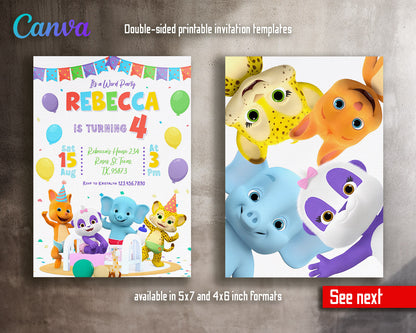 Word Party customizable invitation template | Share or Print |  | DT553