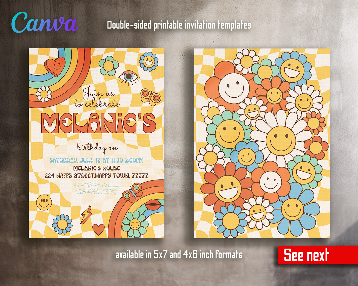 Disco Party 80th 90th  customizable invitation template | Share or Print |  | SE242