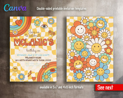 Disco Party 80th 90th  customizable invitation template | Share or Print |  | SE242