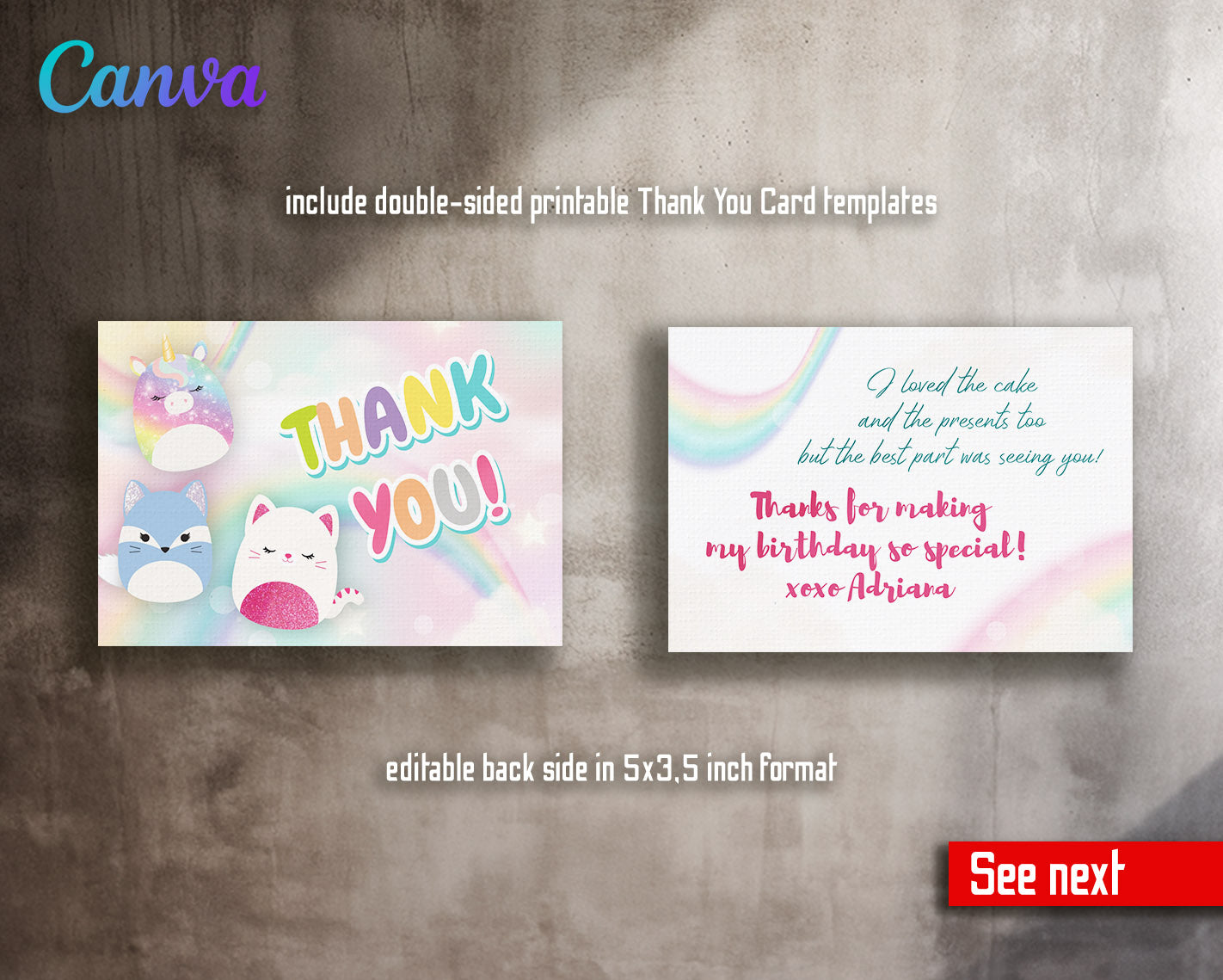 Squishmallows  customizable invitation template | Share or Print |  | YE485