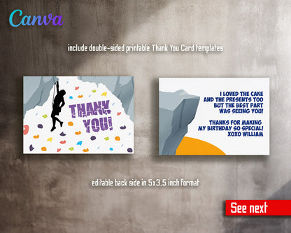 Rock Climbing  customizable invitation template | Share or Print |  | IA647