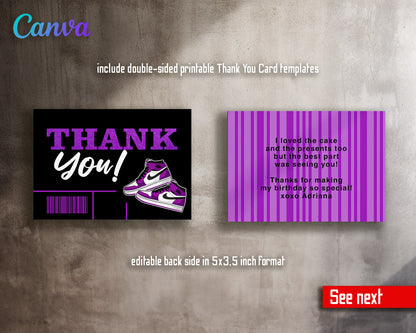 Sneaker Ball Air Jordan Nike customizable invitation template | Share or Print |  | AG584