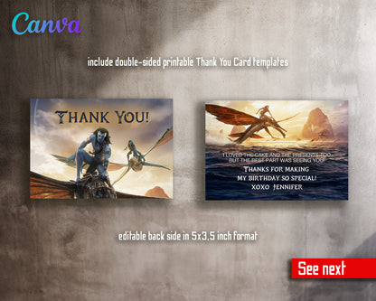 Avatar The Way of Water customizable invitation template | Share or Print |  | GX056
