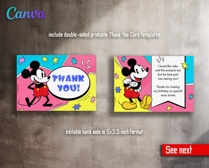 Mickey Mouse Clubhouse customizable invitation template | Share or Print |  | FF698