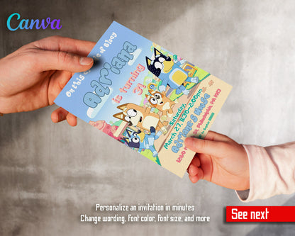 Bluey Bingo customizable invitation template | Share or Print |  | LE242
