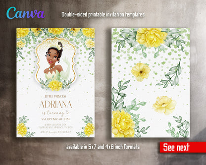 Tiana Frog Princess  customizable invitation template | Share or Print | girl | WP311