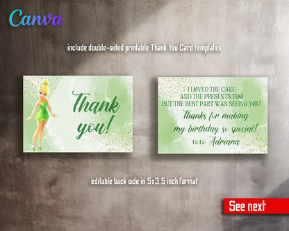 Tinker Bell Fairy Princess customizable invitation template | Share or Print | girl | CW397