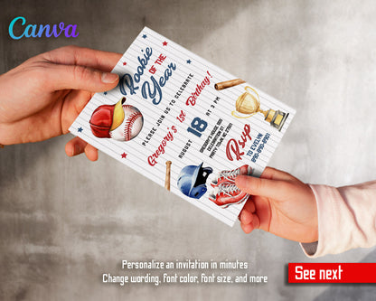 Baseball MLB Sport customizable invitation template | Share or Print | boy | CX705