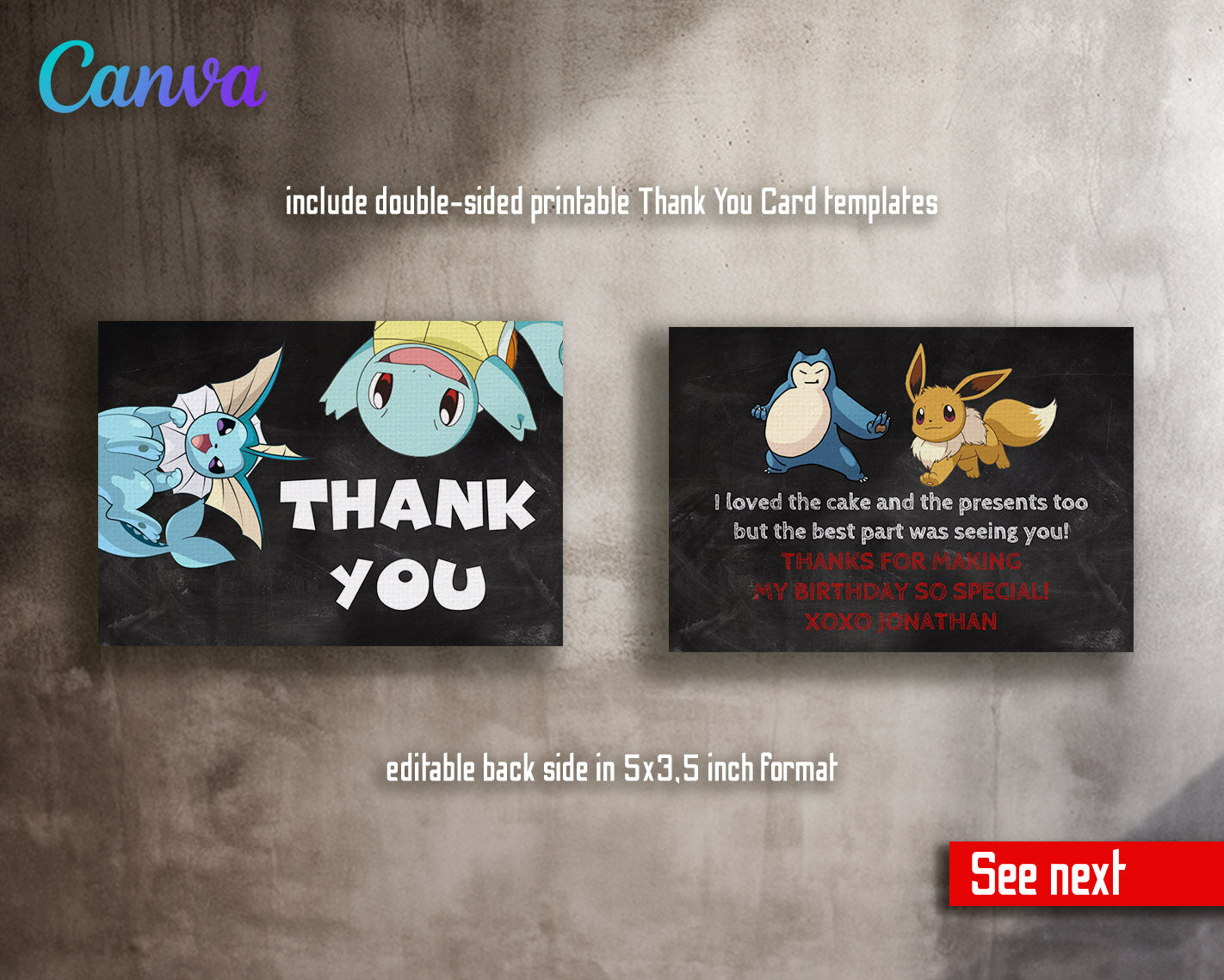 Pokemon Pikachu  customizable invitation template | Share or Print |  | CU313