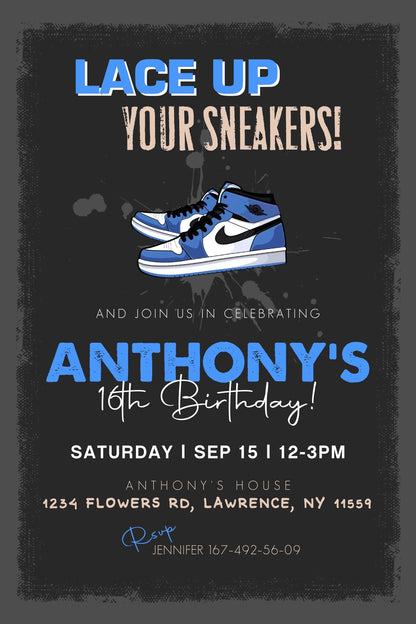Sneaker Ball Air Jordan Nike customizable invite template | instant download | Share or Print | FA897