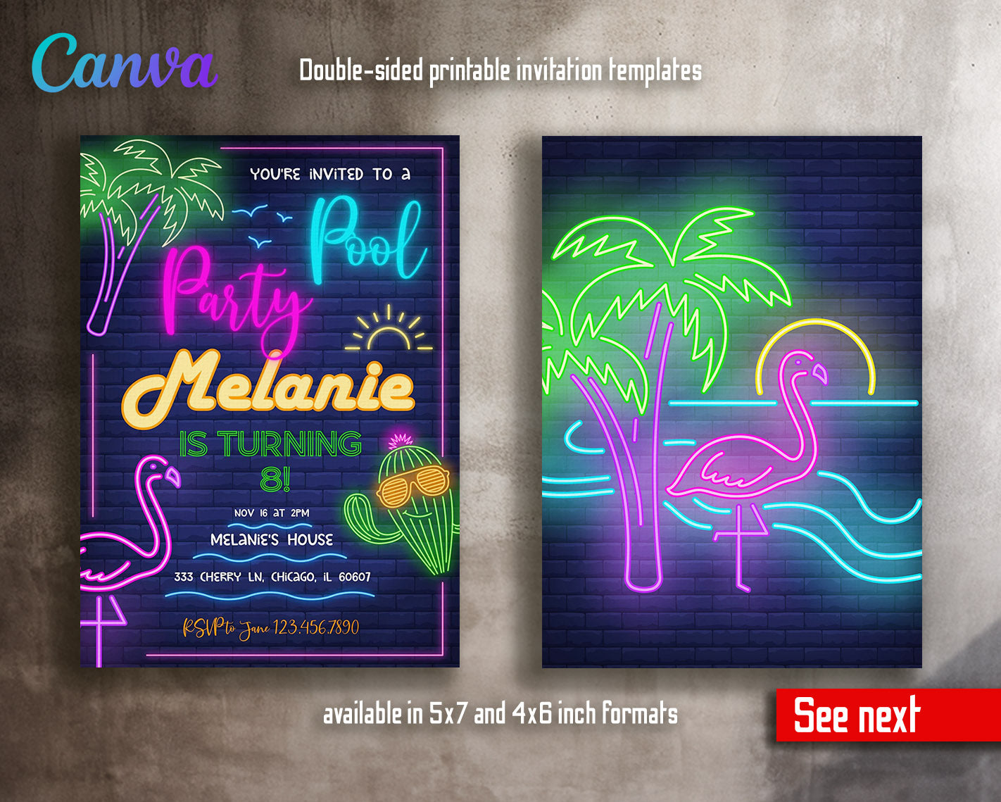 Pool Party customizable invitation template | Share or Print |  | YD499