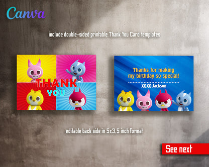 Miniforce customizable invitation template | Share or Print | boy | BV713