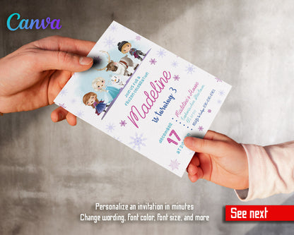 Frozen Elsa  customizable invitation template | Share or Print | girl | GP897