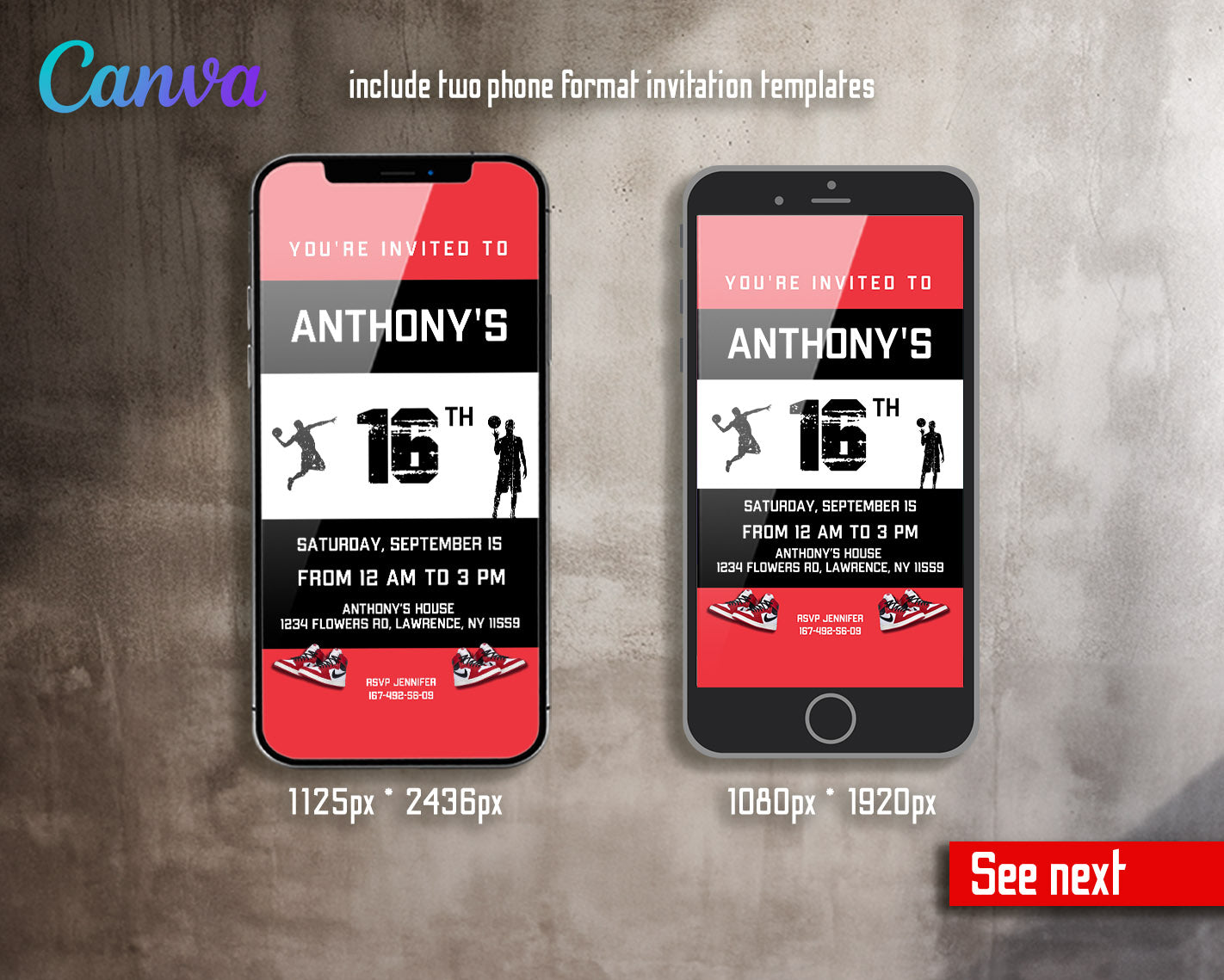 Sneaker Ball Air Jordan Nike customizable invitation template | Share or Print |  | CJ601