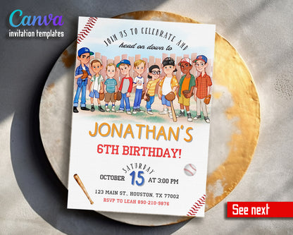 Baseball MLB Sport customizable invitation template | Share or Print |  | EQ354