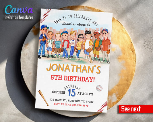 Baseball MLB Sport customizable invitation template | Share or Print |  | EQ354