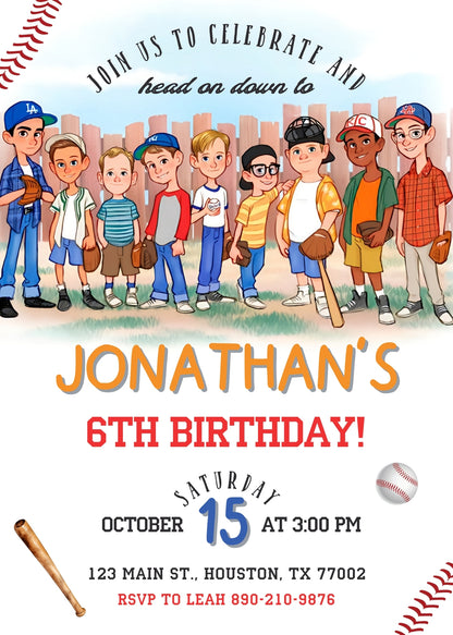 Baseball MLB Sport customizable invitation template | Share or Print |  | EQ354