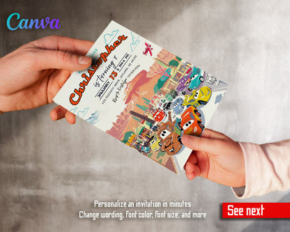 Cars Lightning McQueen customizable invitation template | Share or Print | boy | RQ381