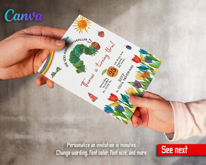 Very Hungry Caterpillar customizable invitation template | Share or Print |  | HK966