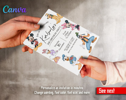 Clubhouse Mickey Mouse customizable invitation template | Share or Print |  | XQ723