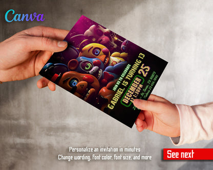 Five Nights at Freddy's customizable invitation template | Share or Print |  | KN063