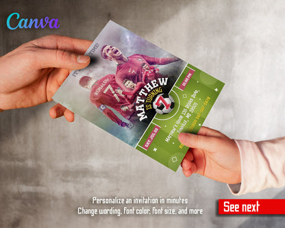Ronaldo Fifa Soccer customizable invitation template | Share or Print |  | EP905