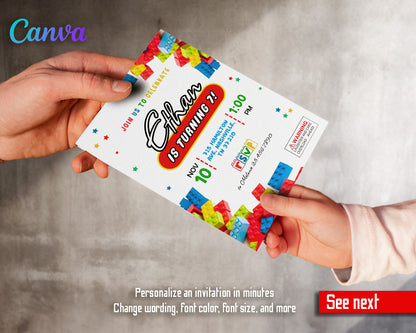Lego customizable invitation template | Share or Print |  | MQ339