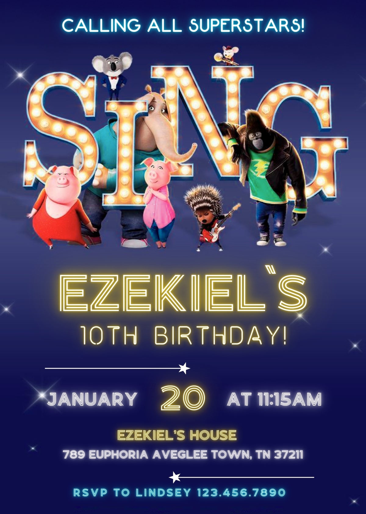 Sing Two Karaoke customizable invitation template | Share or Print |  | FQ533