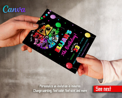 Smiling Critters customizable invitation template | Share or Print |  | KU690