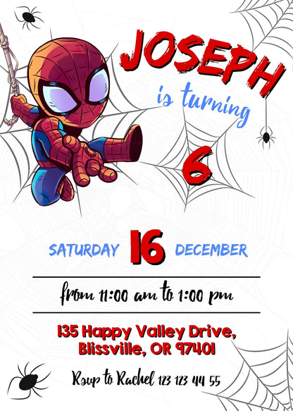 Spidey and His Amazing Friends customizable invitation template | Share or Print | boy | KG661