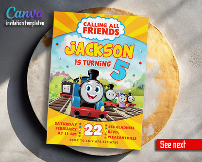 Thomas Train & Friends customizable invitation template | Share or Print |  | LD246