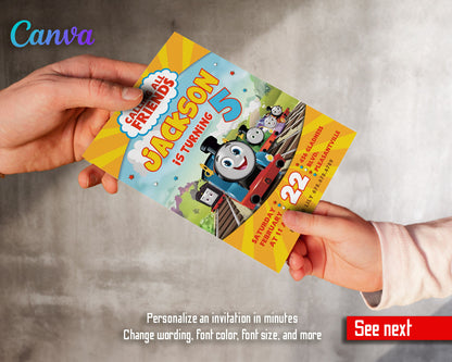 Thomas Train & Friends customizable invitation template | Share or Print |  | LD246
