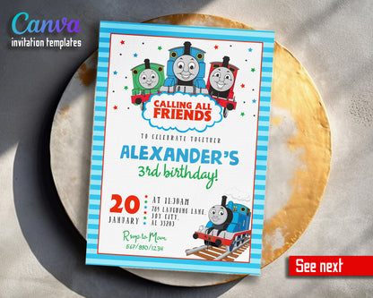 Thomas Train & Friends customizable invitation template | Share or Print |  | WH865