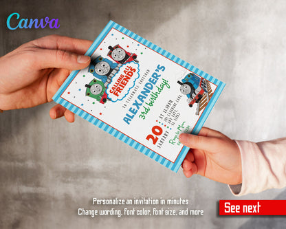 Thomas Train & Friends customizable invitation template | Share or Print |  | WH865
