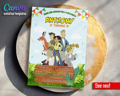 Wild Kratts Creature Hero customizable invitation template | Share or Print |  | SI404