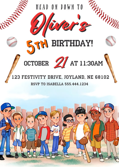 Baseball MLB Sport customizable invitation template | Share or Print | RH374