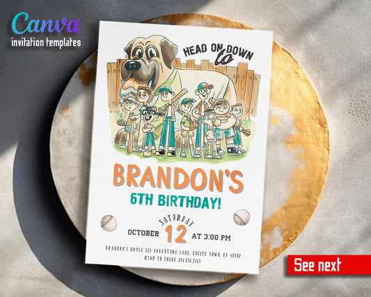 Baseball MLB Sport customizable invitation template | Share or Print | DT499