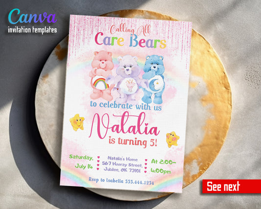 Care Bears customizable invitation template | Share or Print | BF219