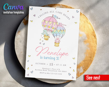 Care Bears customizable invitation template | Share or Print | OG876
