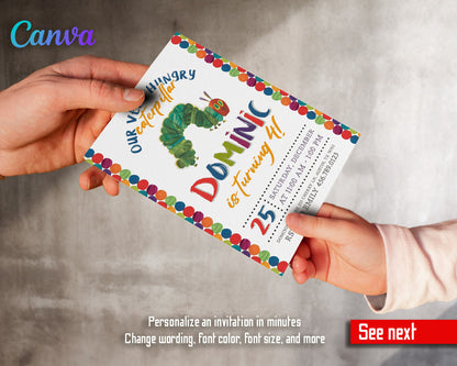 Very Hungry Caterpillar customizable invitation template | Share or Print | CB181