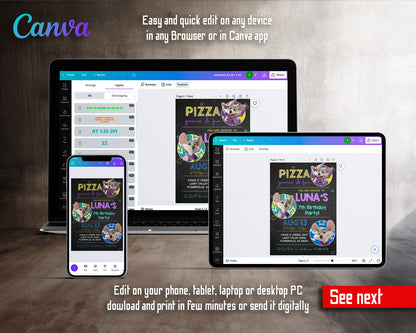 Chuck E. Cheese customizable invitation template | Share or Print | LT903
