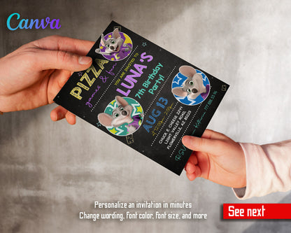 Chuck E. Cheese customizable invitation template | Share or Print | LT903